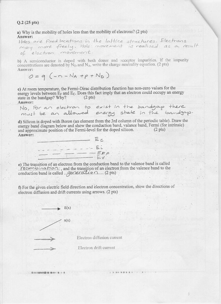 Ara sınav Q.2 a–f kısa soruları ve cevapları