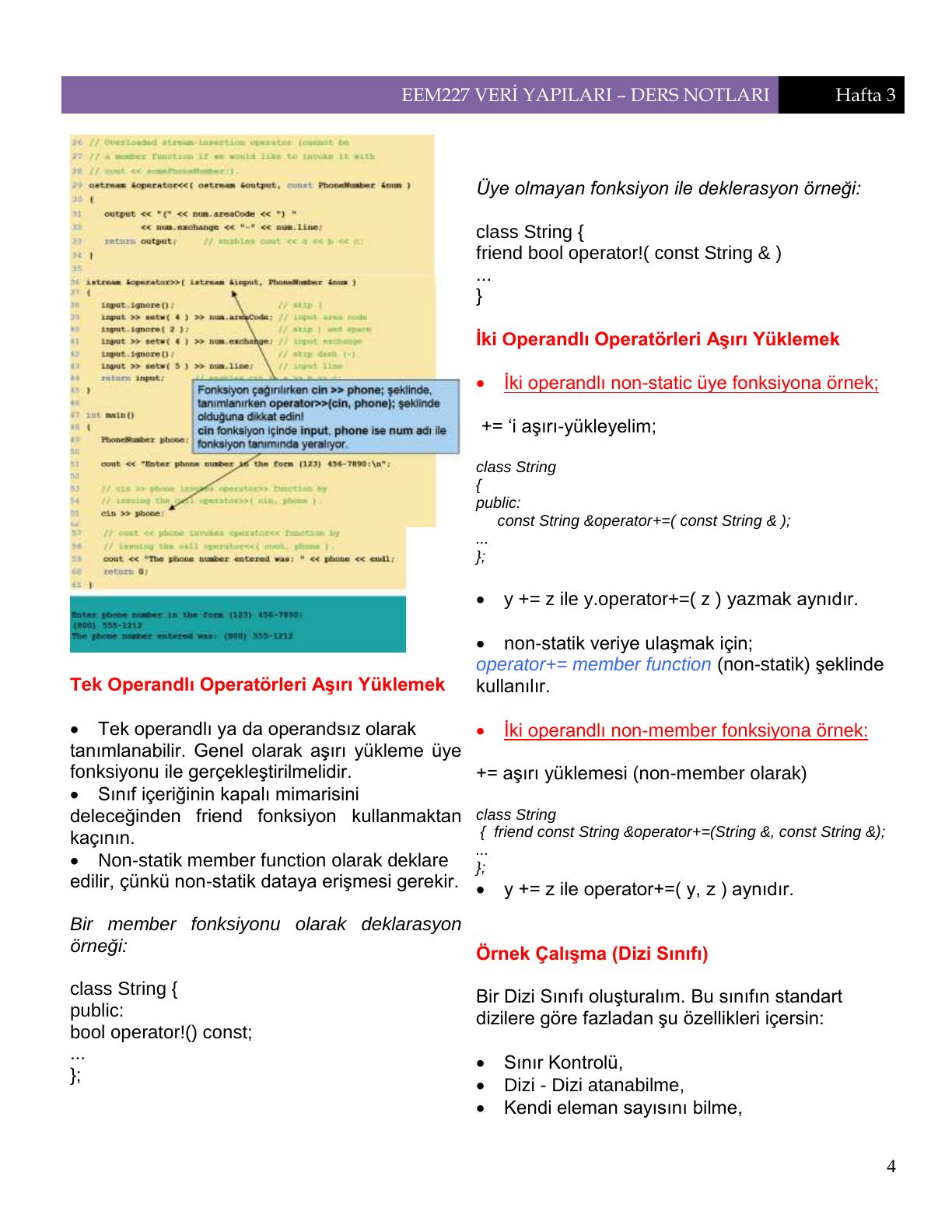 Operatör tablosu, PhoneNumber sınıfı örneği ve tek/iki operandlı operatörlerin aşırı yüklenmesi