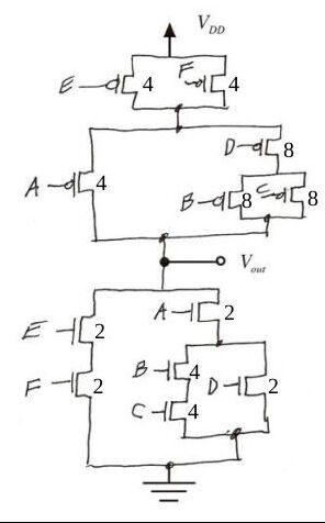 PUN: E ∥ F (4) ile seri, A (4) ∥ [D (8) – (B ∥ C) (8)]; PDN: E–F seri (2) ∥ A (2) – [(B–C seri 4) ∥ D (2)]