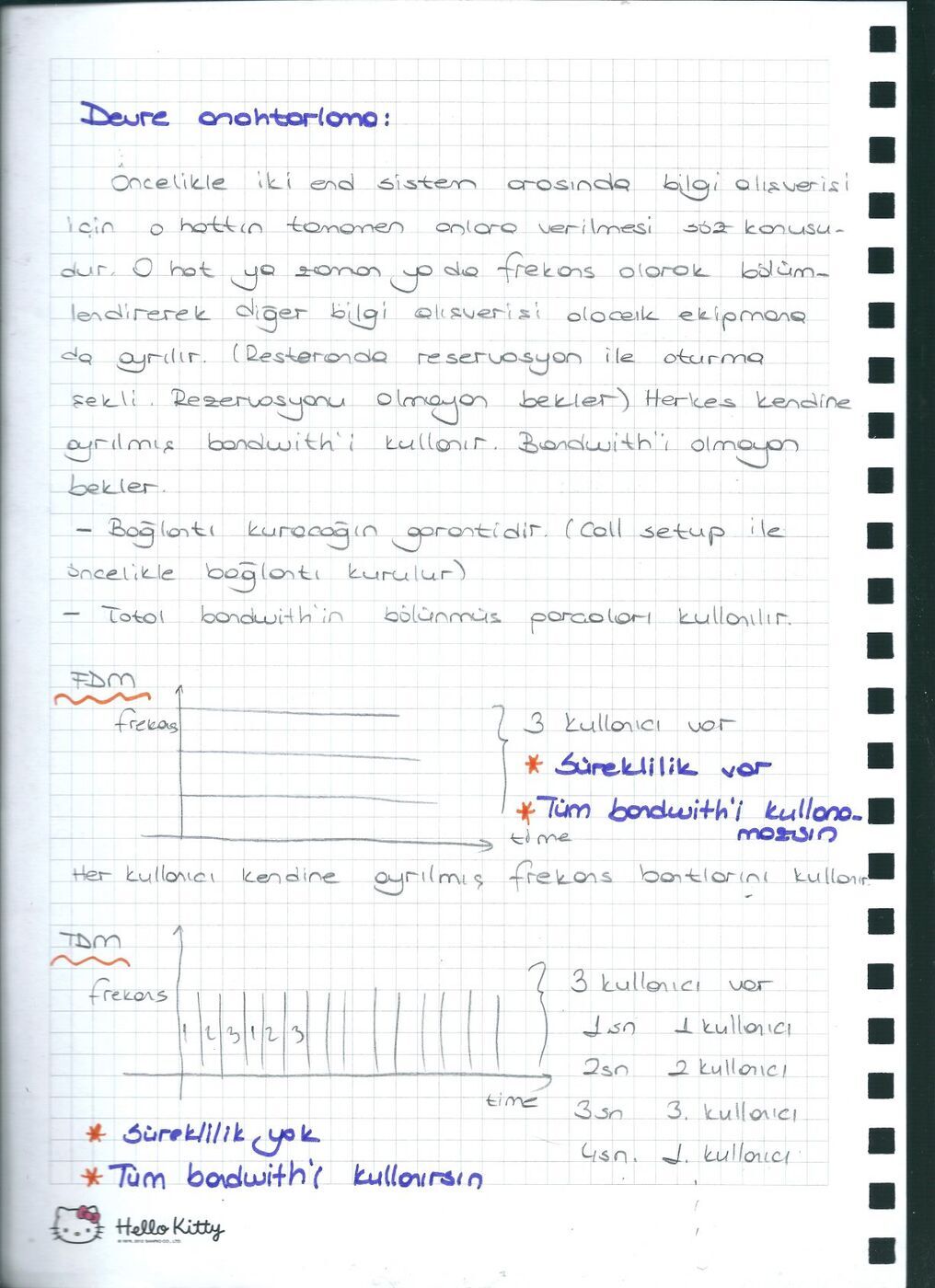 Paket ve devre anahtarlama — el yazısı, sayfa 6