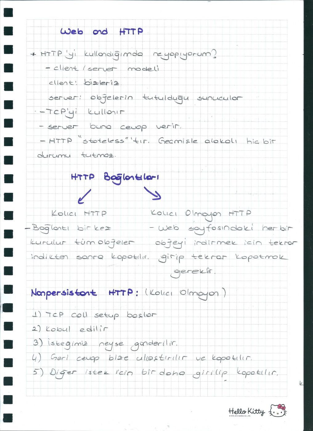 HTTP, çerezler, önbellek ve FTP — el yazısı, sayfa 10