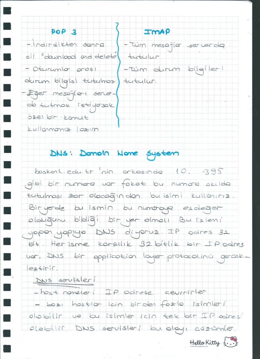 E-posta ve DNS — el yazısı, sayfa 16