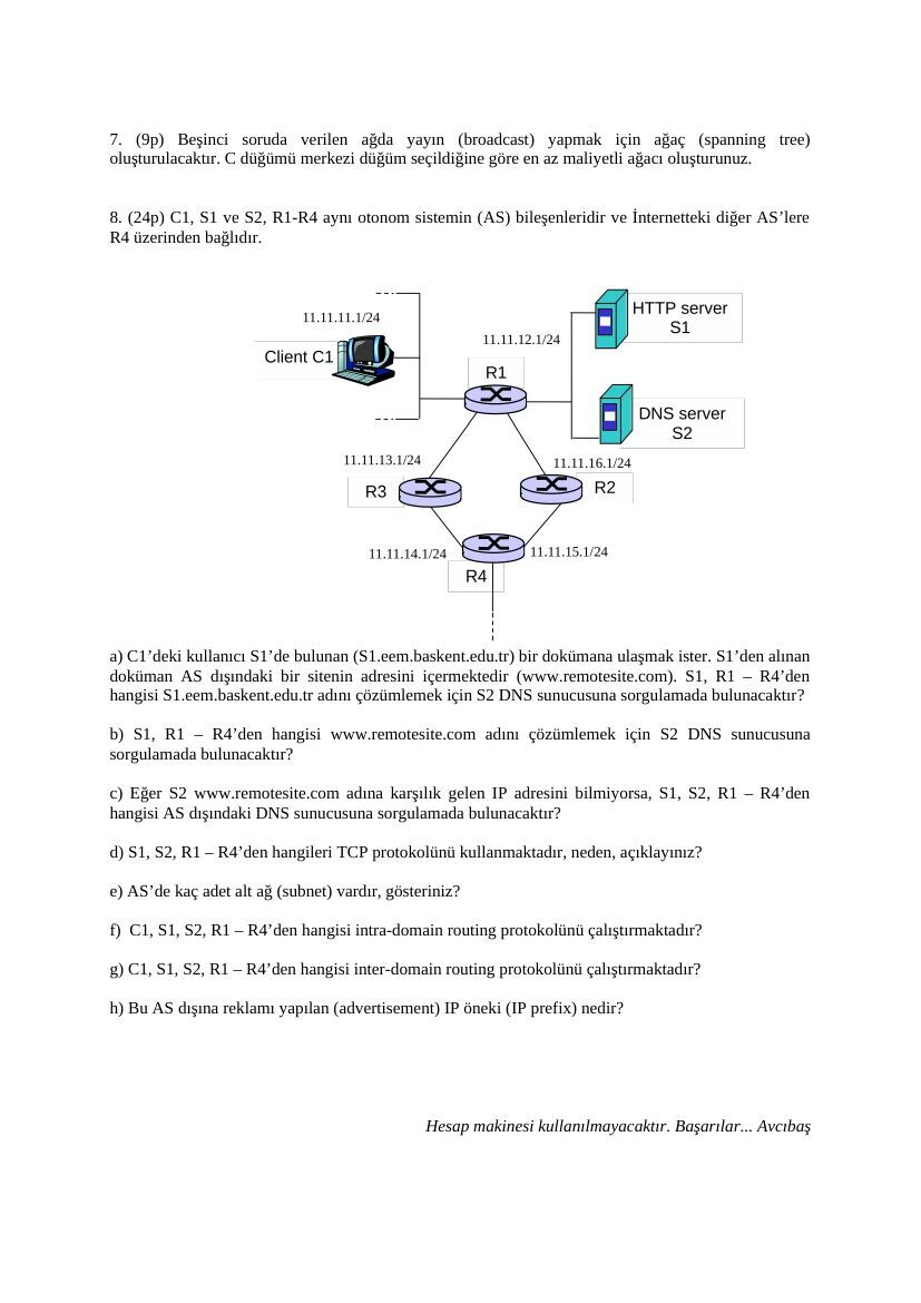 EEM413 Final 2009: şekil ve hesap tabloları, sayfa 2