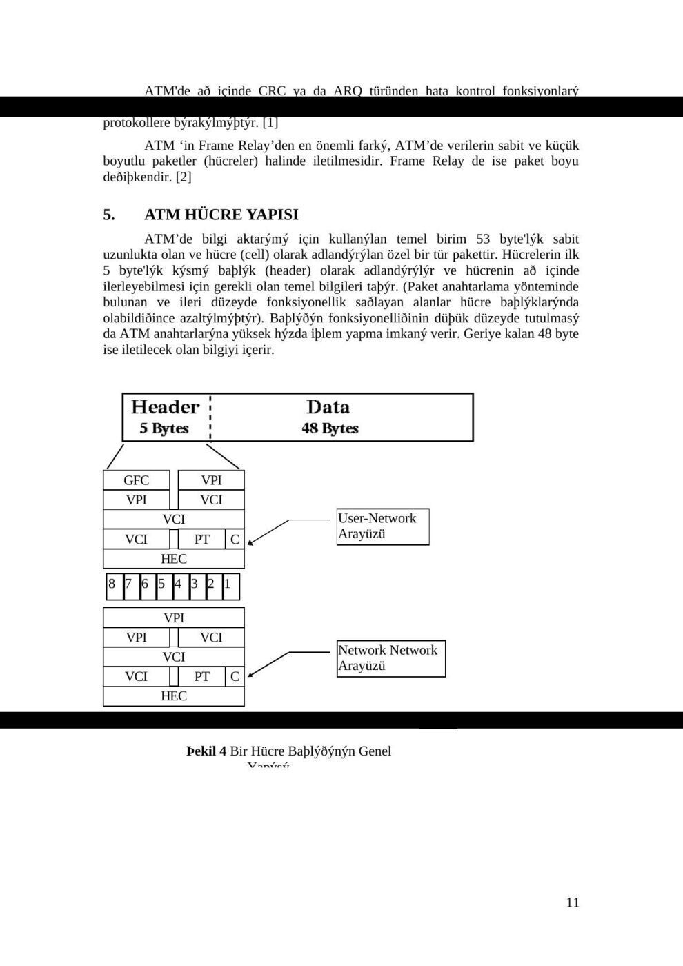 ATM staj seminer raporu, Ege Üniversitesi, 1996: şekil ve hesap tabloları, sayfa 11