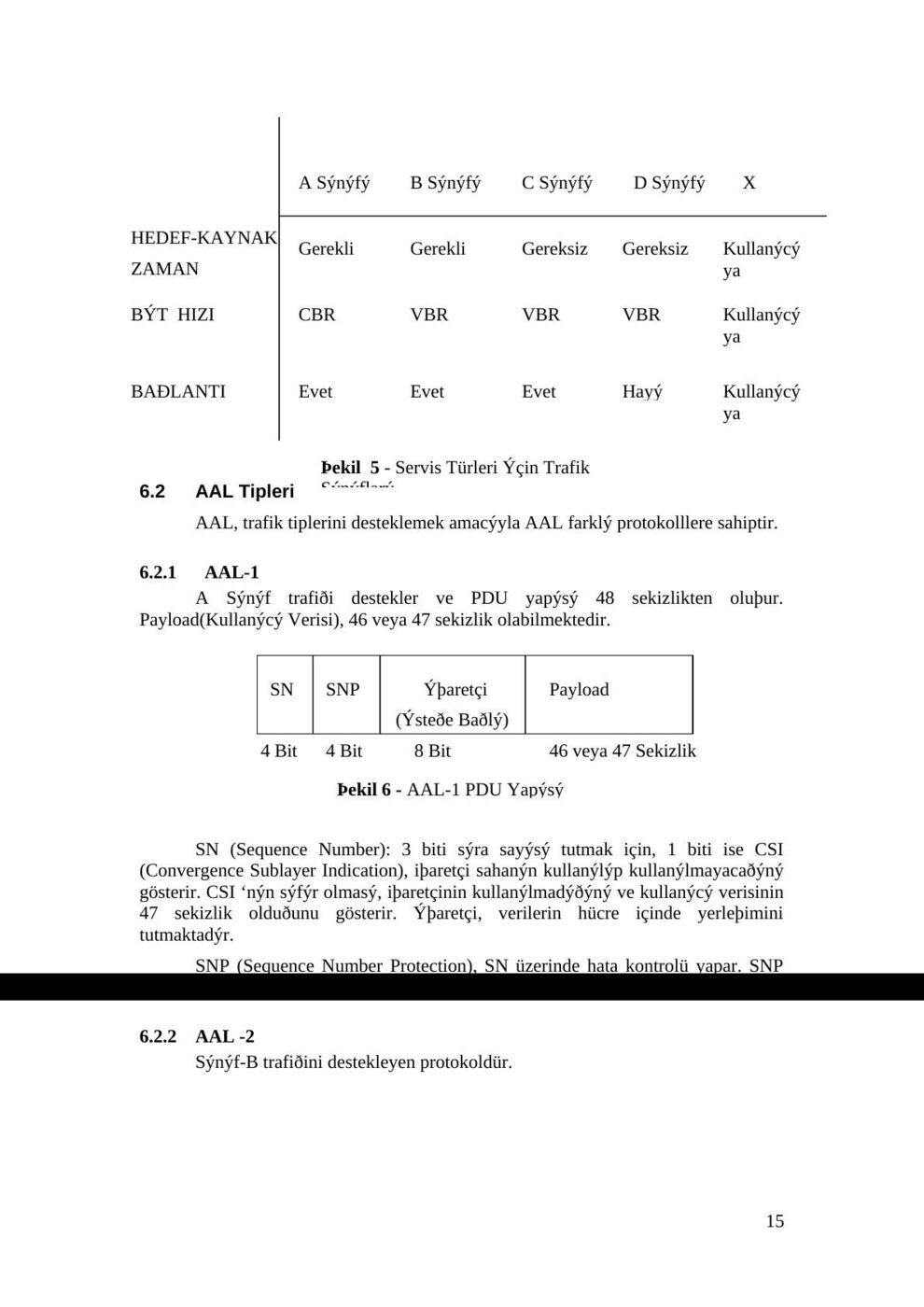 ATM staj seminer raporu, Ege Üniversitesi, 1996: şekil ve hesap tabloları, sayfa 15