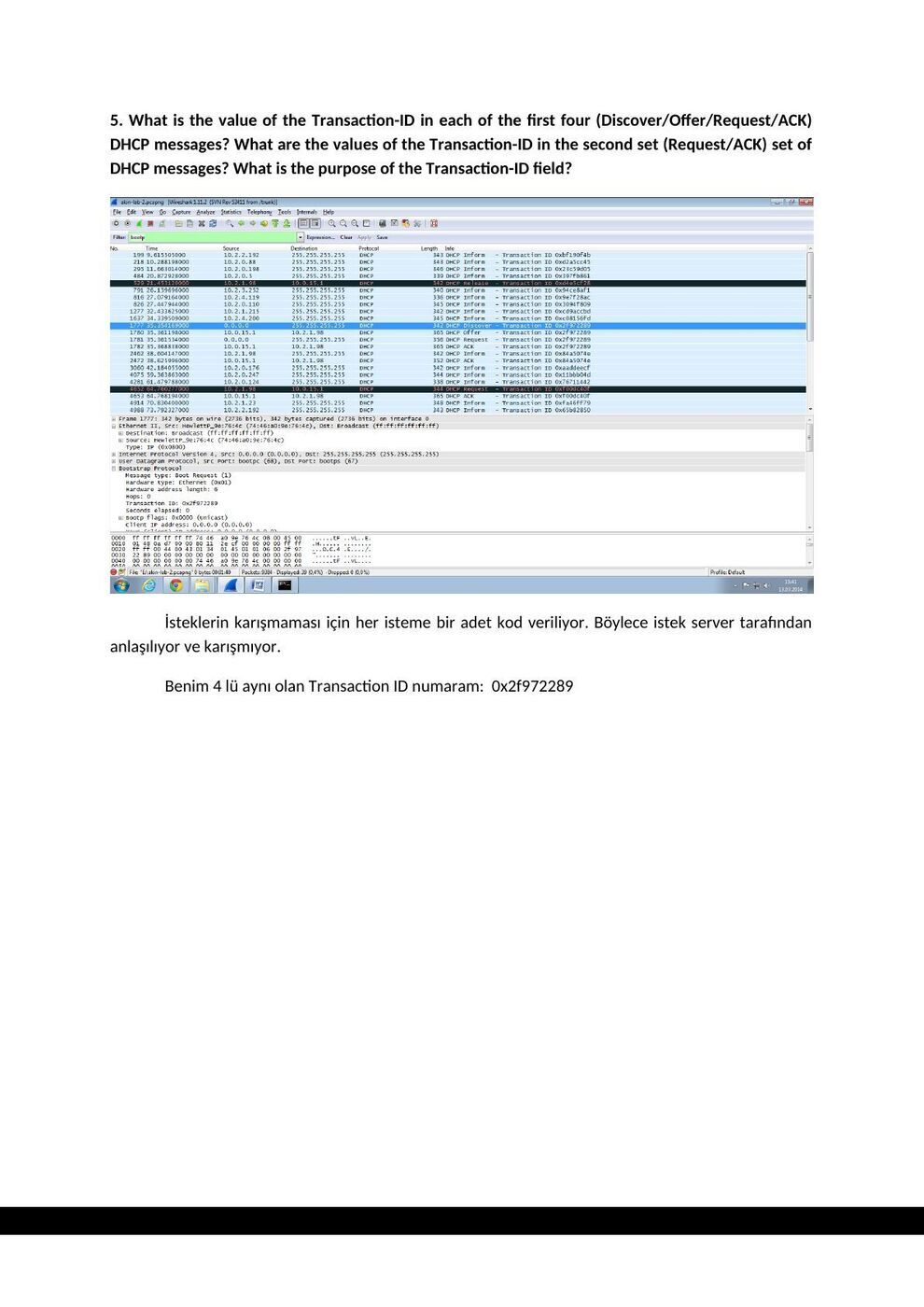DHCP raporu B: şekil ve hesap tabloları, sayfa 7