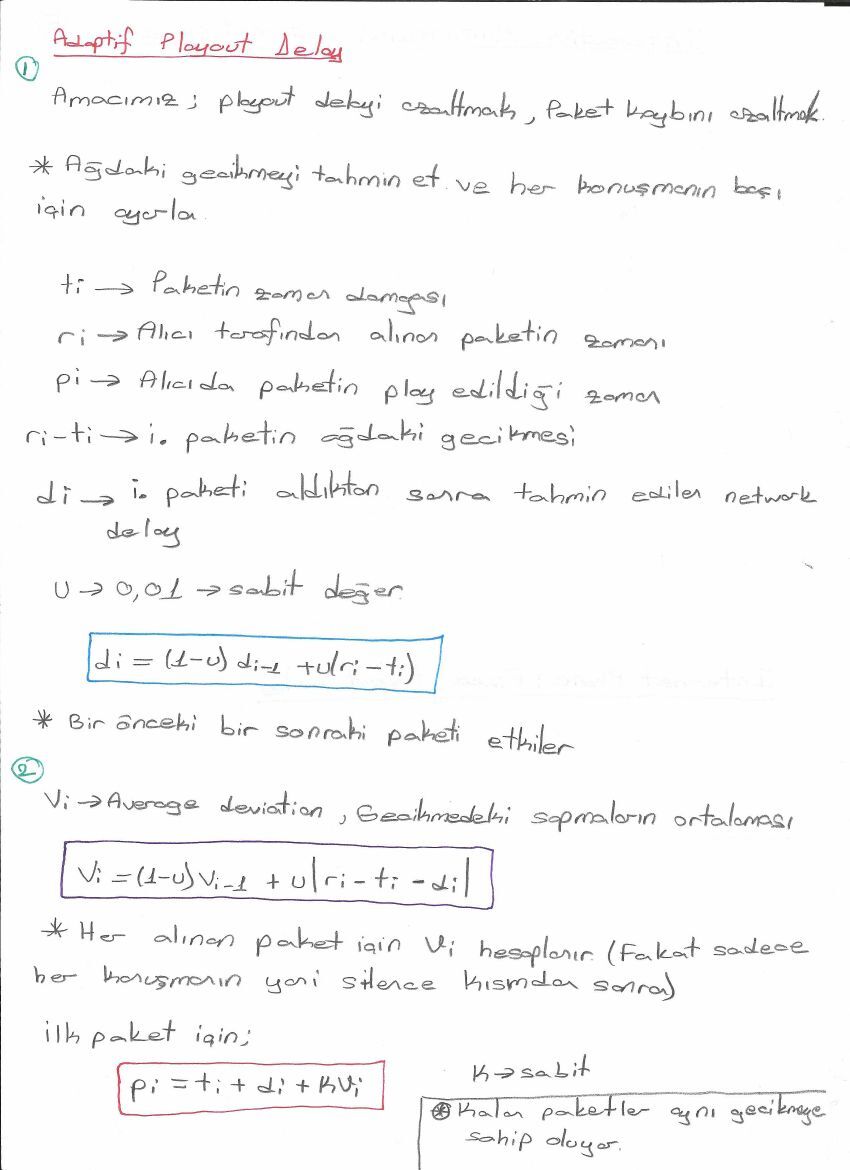 Oynatma gecikmesi ve kayıp telafisi — el yazısı, sayfa 26