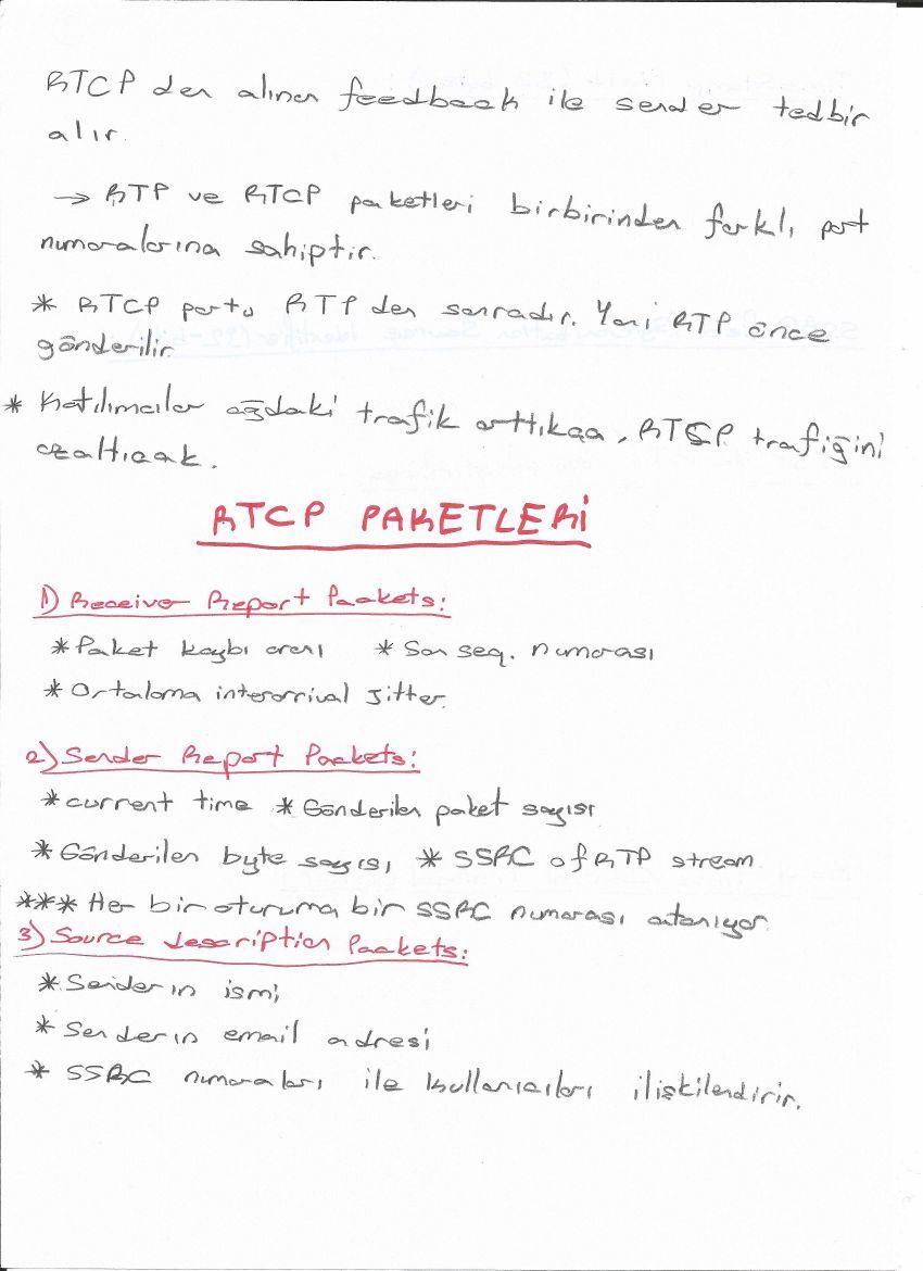 RTP, RTCP ve SIP — el yazısı, sayfa 33