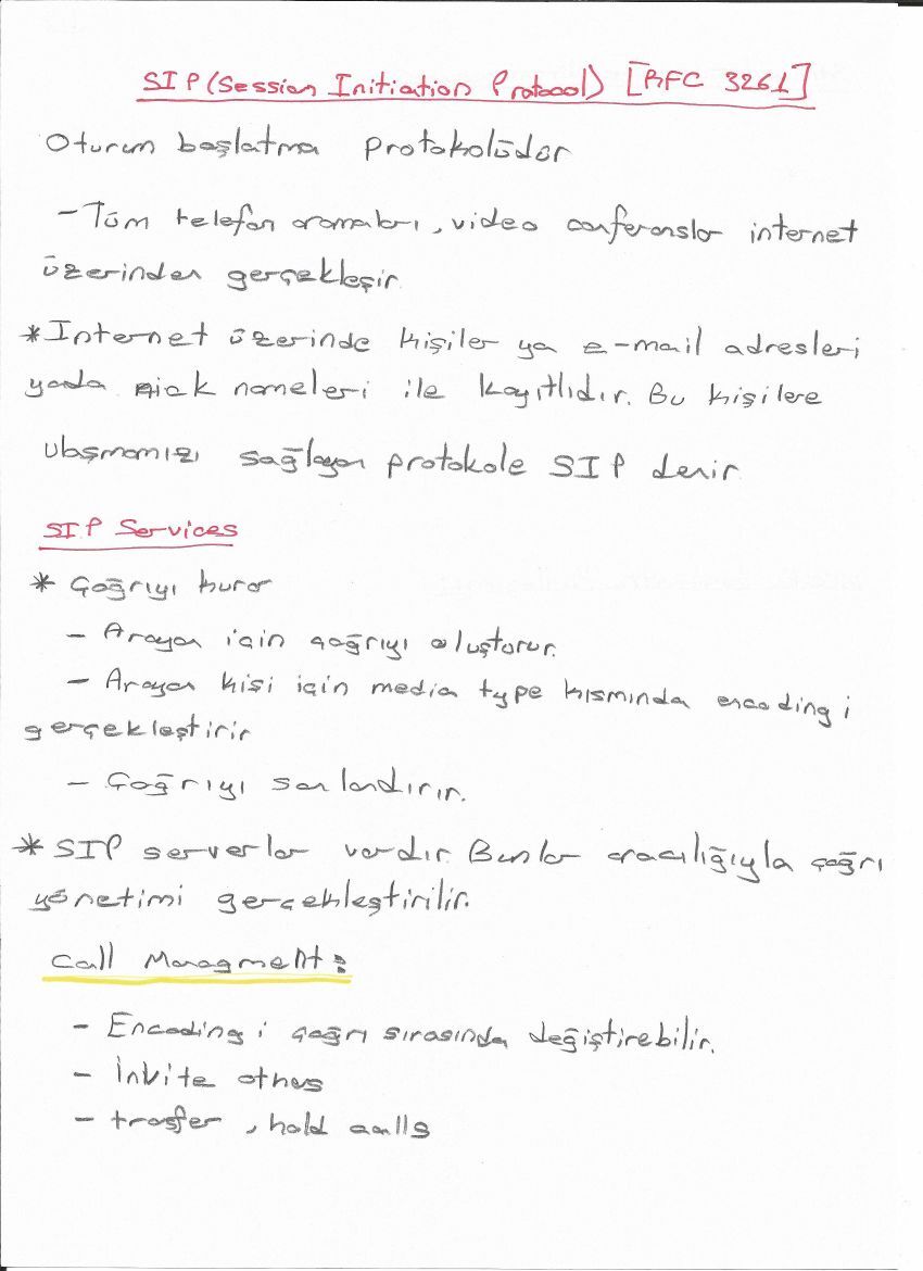 RTP, RTCP ve SIP — el yazısı, sayfa 35