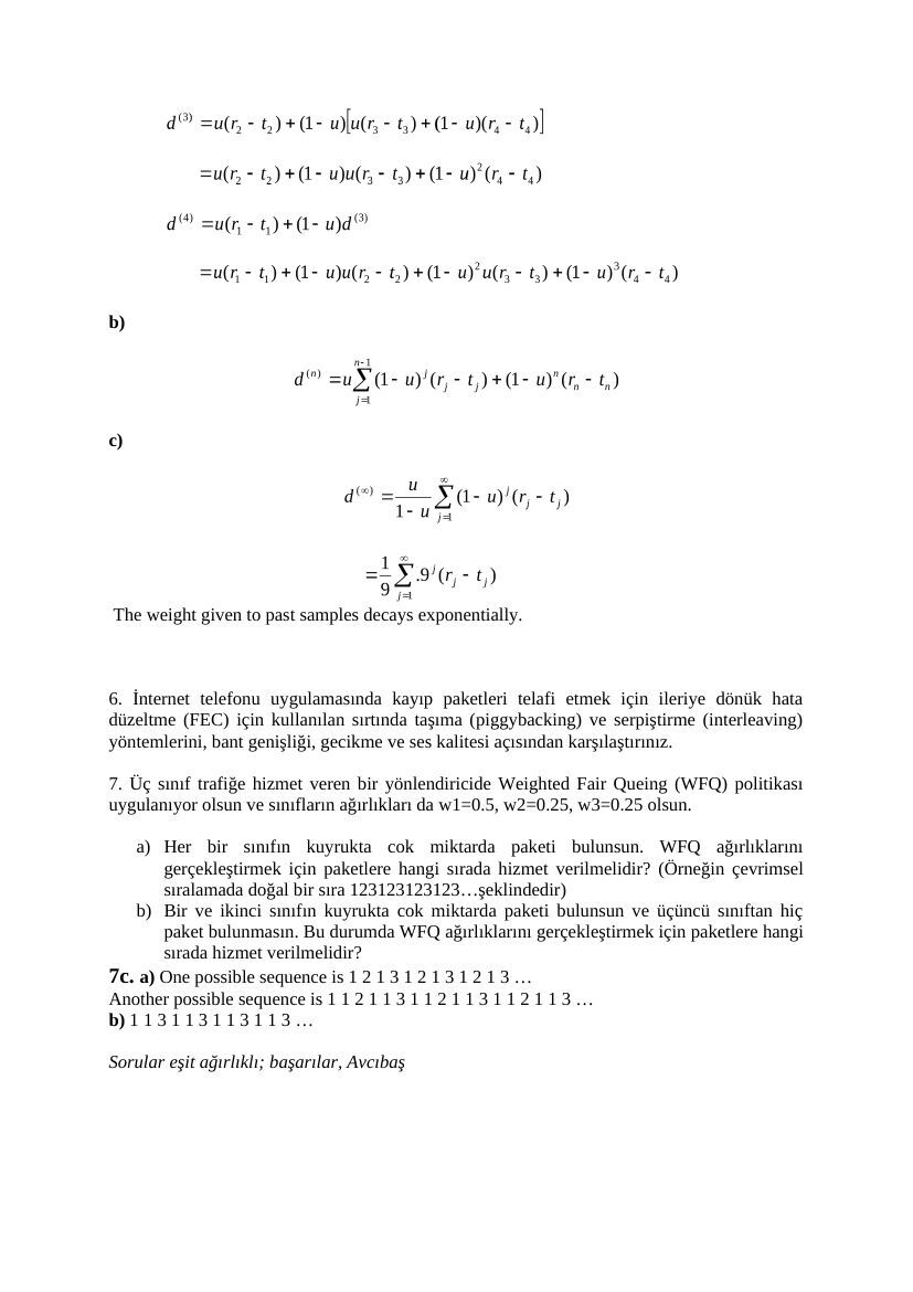 EEM438 Midterm 2007 Cevap Anahtar: şekil ve hesap tabloları, sayfa 2